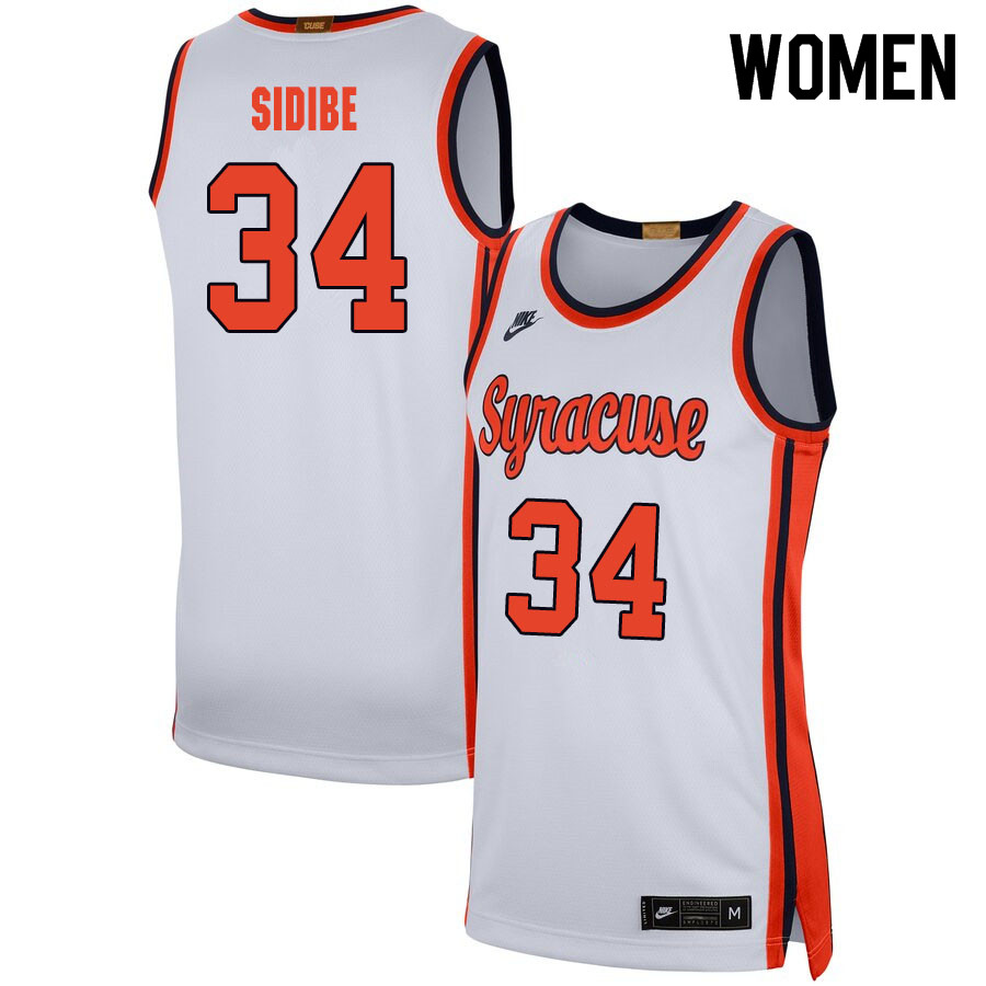 2020 Women #34 Bourama Sidibe Syracuse Orange College Basketball Jerseys Sale-White